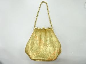 リサイクル　花唐草模様和装バッグ